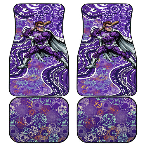 Hobart Hurricanes Car Mats Indigenous Dot Art Superhero Batter Tribal Pattern