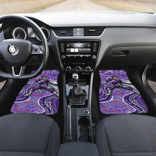 Hobart Hurricanes Car Mats Indigenous Dot Art Superhero Batter Tribal Pattern