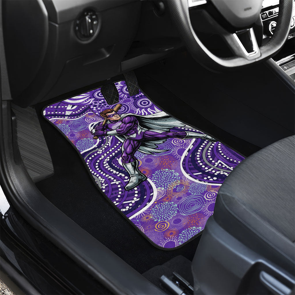 Hobart Hurricanes Car Mats Indigenous Dot Art Superhero Batter Tribal Pattern