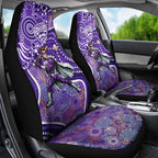 Hobart Hurricanes Car Seat Cover Indigenous Dot Art Superhero Batter Tribal Pattern