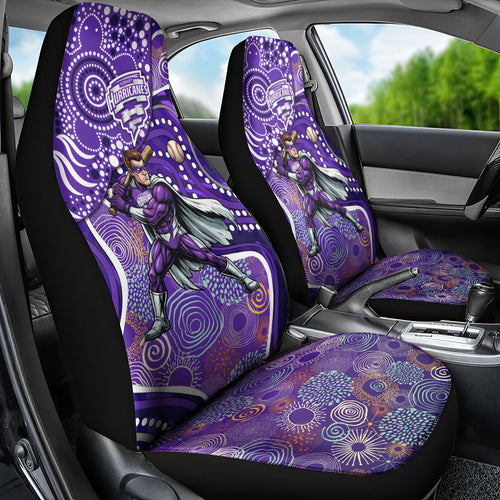 Hobart Hurricanes Car Seat Cover Indigenous Dot Art Superhero Batter Tribal Pattern