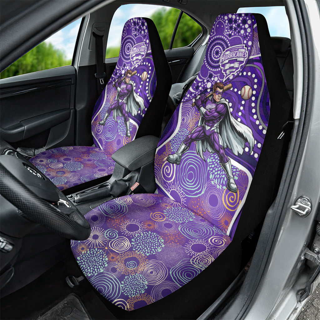 Hobart Hurricanes Car Seat Cover Indigenous Dot Art Superhero Batter Tribal Pattern