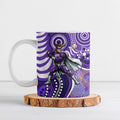 Hobart Hurricanes Ceramic Mug Indigenous Dot Art Superhero Batter Tribal Pattern
