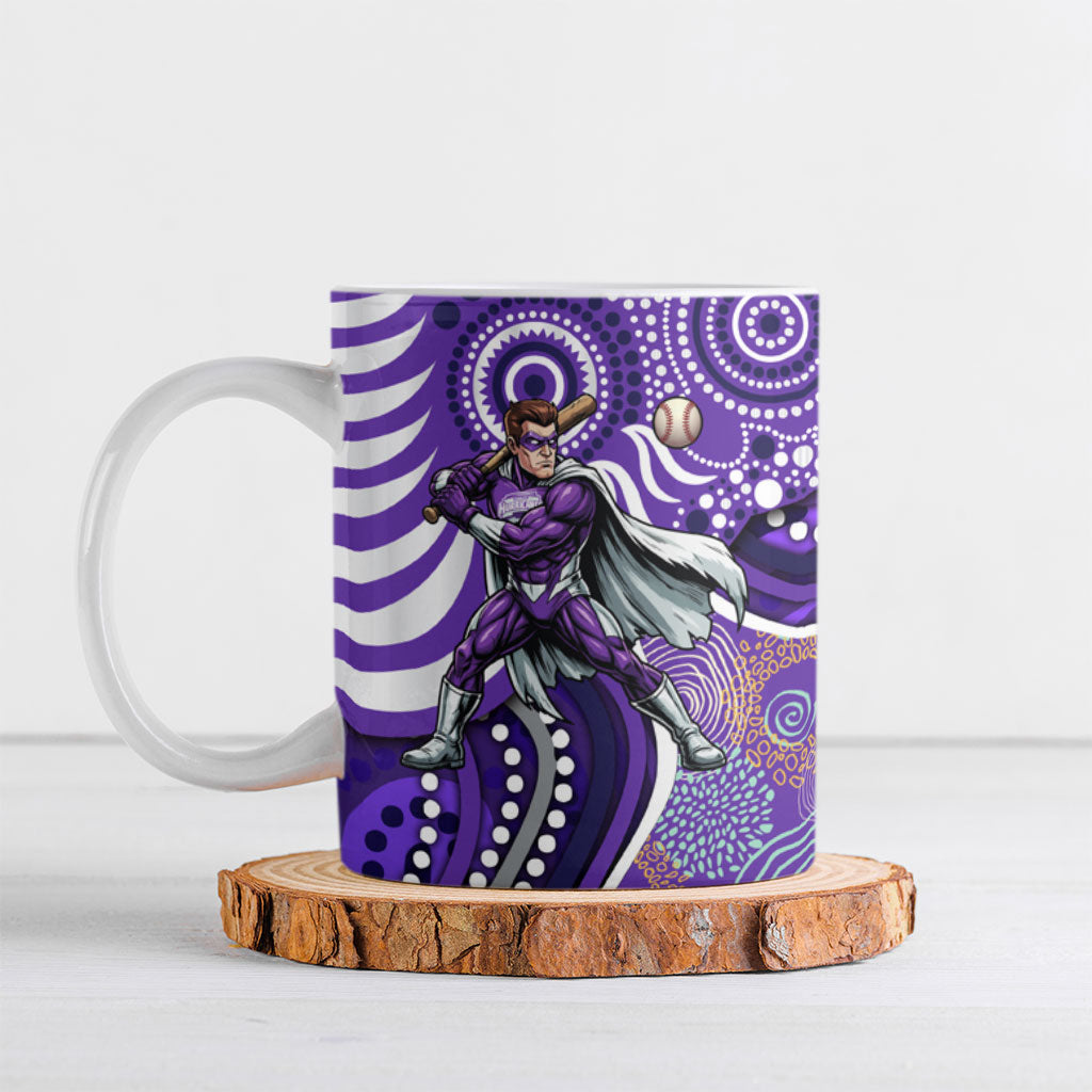 Hobart Hurricanes Ceramic Mug Indigenous Dot Art Superhero Batter Tribal Pattern