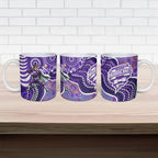 Hobart Hurricanes Ceramic Mug Indigenous Dot Art Superhero Batter Tribal Pattern