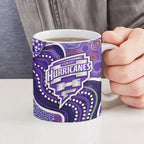 Hobart Hurricanes Ceramic Mug Indigenous Dot Art Superhero Batter Tribal Pattern