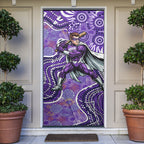 Hobart Hurricanes Door Cover Indigenous Dot Art Superhero Batter Tribal Pattern