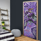 Hobart Hurricanes Door Cover Indigenous Dot Art Superhero Batter Tribal Pattern