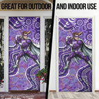 Hobart Hurricanes Door Cover Indigenous Dot Art Superhero Batter Tribal Pattern