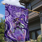Hobart Hurricanes Garden Flag Indigenous Dot Art Superhero Batter Tribal Pattern