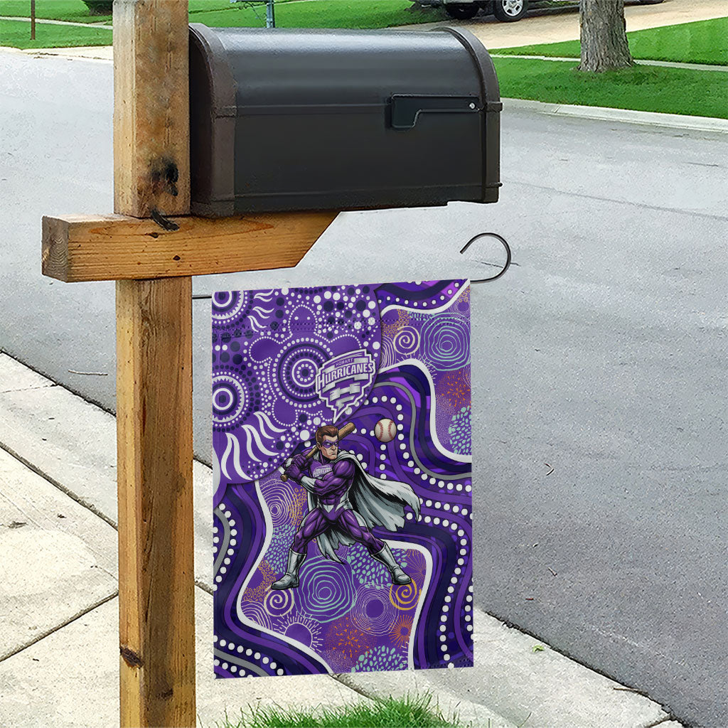 Hobart Hurricanes Garden Flag Indigenous Dot Art Superhero Batter Tribal Pattern
