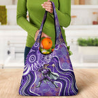Hobart Hurricanes Grocery Bag Indigenous Dot Art Superhero Batter Tribal Pattern