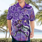Hobart Hurricanes Hawaiian Shirt Indigenous Dot Art Superhero Batter Tribal Pattern