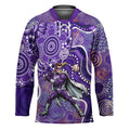 Hobart Hurricanes Hockey Jersey Indigenous Dot Art Superhero Batter Tribal Pattern