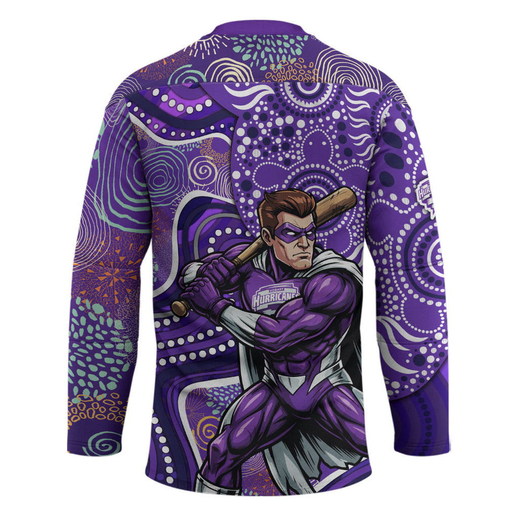 Hobart Hurricanes Hockey Jersey Indigenous Dot Art Superhero Batter Tribal Pattern