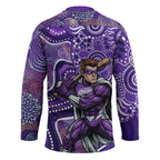 Hobart Hurricanes Hockey Jersey Indigenous Dot Art Superhero Batter Tribal Pattern
