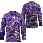 Hobart Hurricanes Hockey Jersey Indigenous Dot Art Superhero Batter Tribal Pattern
