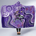 Hobart Hurricanes Hooded Blanket Indigenous Dot Art Superhero Batter Tribal Pattern