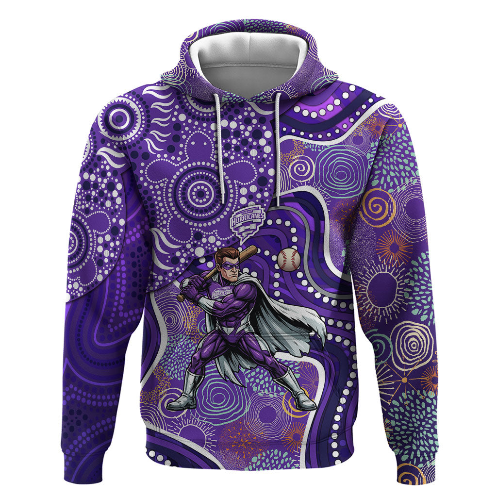 Hobart Hurricanes Hoodie Indigenous Dot Art Superhero Batter Tribal Pattern