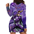 Hobart Hurricanes Hoodie Dress Indigenous Dot Art Superhero Batter Tribal Pattern