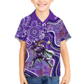 Hobart Hurricanes Kid Hawaiian Shirt Indigenous Dot Art Superhero Batter Tribal Pattern