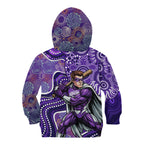 Hobart Hurricanes Kid Hoodie Indigenous Dot Art Superhero Batter Tribal Pattern