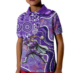 Hobart Hurricanes Kid Polo Shirt Indigenous Dot Art Superhero Batter Tribal Pattern