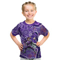 Hobart Hurricanes Kid T Shirt Indigenous Dot Art Superhero Batter Tribal Pattern