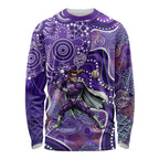Hobart Hurricanes Long Sleeve Shirt Indigenous Dot Art Superhero Batter Tribal Pattern