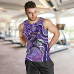Hobart Hurricanes Men Tank Top Indigenous Dot Art Superhero Batter Tribal Pattern