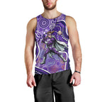 Hobart Hurricanes Men Tank Top Indigenous Dot Art Superhero Batter Tribal Pattern