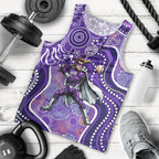 Hobart Hurricanes Men Tank Top Indigenous Dot Art Superhero Batter Tribal Pattern