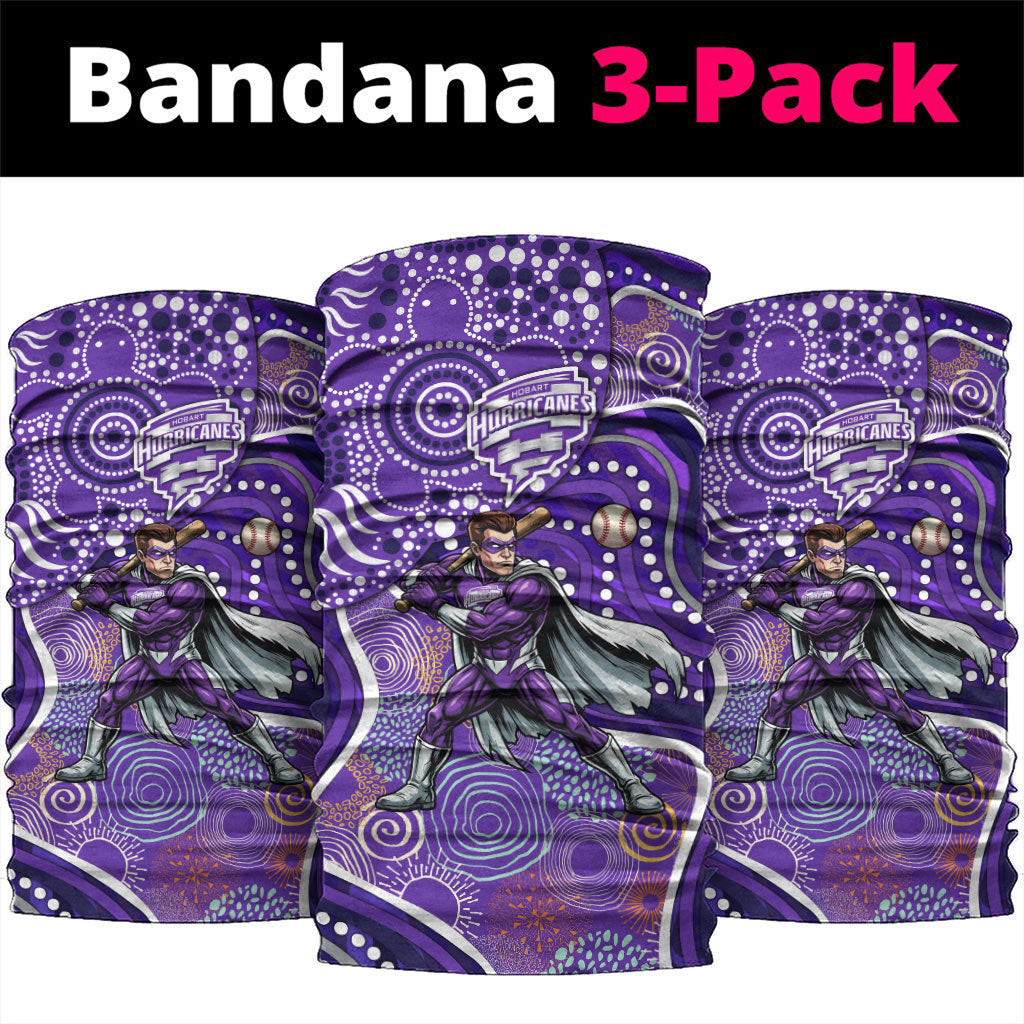 Hobart Hurricanes Neck Gaiter Indigenous Dot Art Superhero Batter Tribal Pattern