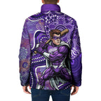 Hobart Hurricanes Padded Jacket Indigenous Dot Art Superhero Batter Tribal Pattern