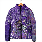 Hobart Hurricanes Padded Jacket Indigenous Dot Art Superhero Batter Tribal Pattern