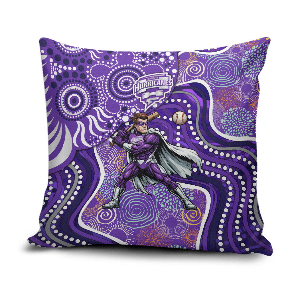 Hobart Hurricanes Pillow Cover Indigenous Dot Art Superhero Batter Tribal Pattern