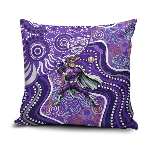 Hobart Hurricanes Pillow Cover Indigenous Dot Art Superhero Batter Tribal Pattern