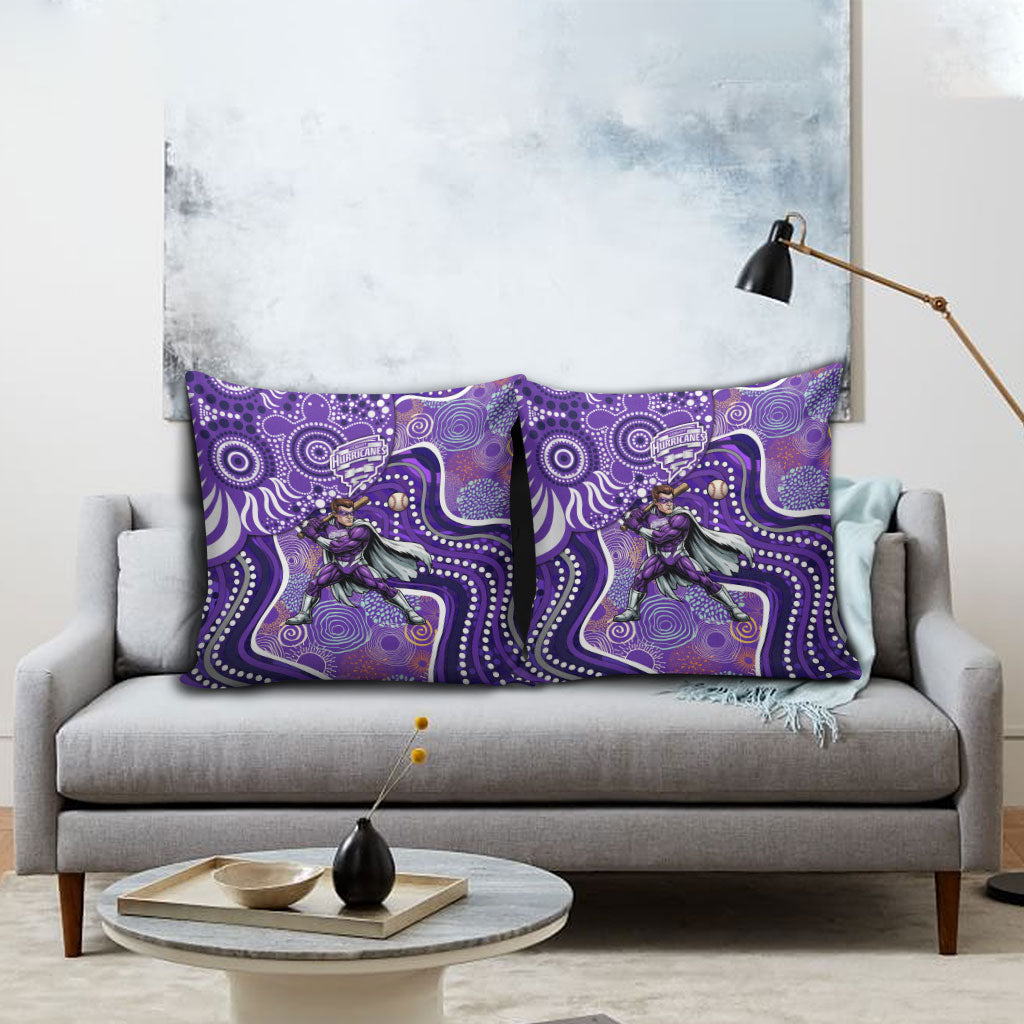 Hobart Hurricanes Pillow Cover Indigenous Dot Art Superhero Batter Tribal Pattern