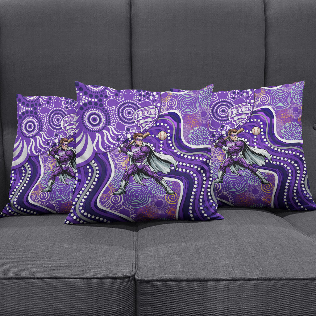 Hobart Hurricanes Pillow Cover Indigenous Dot Art Superhero Batter Tribal Pattern