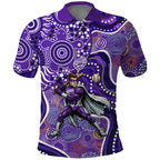 Hobart Hurricanes Polo Shirt Indigenous Dot Art Superhero Batter Tribal Pattern