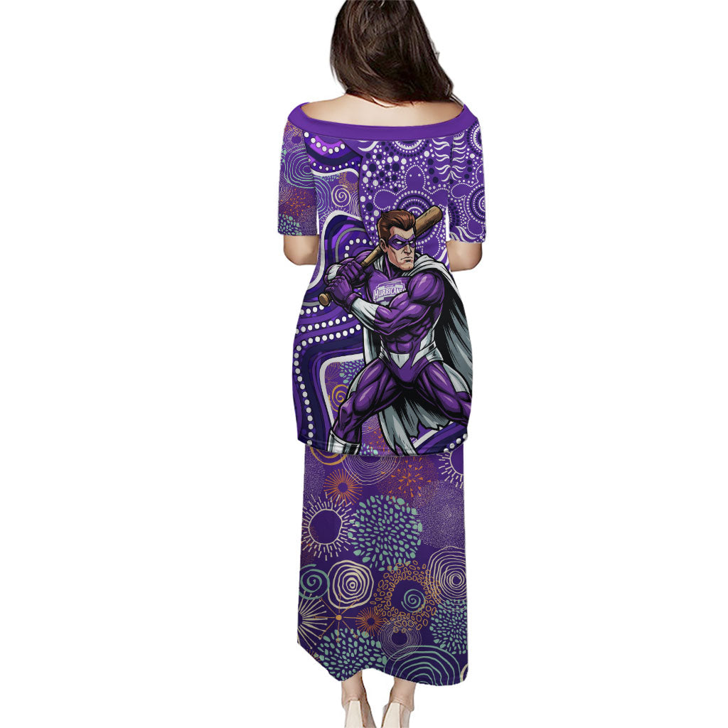 Hobart Hurricanes Puletasi Indigenous Dot Art Superhero Batter Tribal Pattern