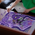 Hobart Hurricanes Puzzle Indigenous Dot Art Superhero Batter Tribal Pattern
