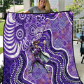Hobart Hurricanes Quilt Indigenous Dot Art Superhero Batter Tribal Pattern