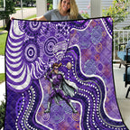 Hobart Hurricanes Quilt Indigenous Dot Art Superhero Batter Tribal Pattern