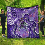 Hobart Hurricanes Quilt Indigenous Dot Art Superhero Batter Tribal Pattern