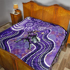 Hobart Hurricanes Quilt Indigenous Dot Art Superhero Batter Tribal Pattern