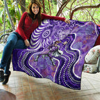 Hobart Hurricanes Quilt Indigenous Dot Art Superhero Batter Tribal Pattern