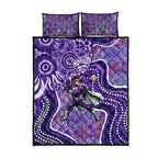 Hobart Hurricanes Quilt Bed Set Indigenous Dot Art Superhero Batter Tribal Pattern
