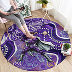 Hobart Hurricanes Round Carpet Indigenous Dot Art Superhero Batter Tribal Pattern