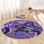 Hobart Hurricanes Round Carpet Indigenous Dot Art Superhero Batter Tribal Pattern